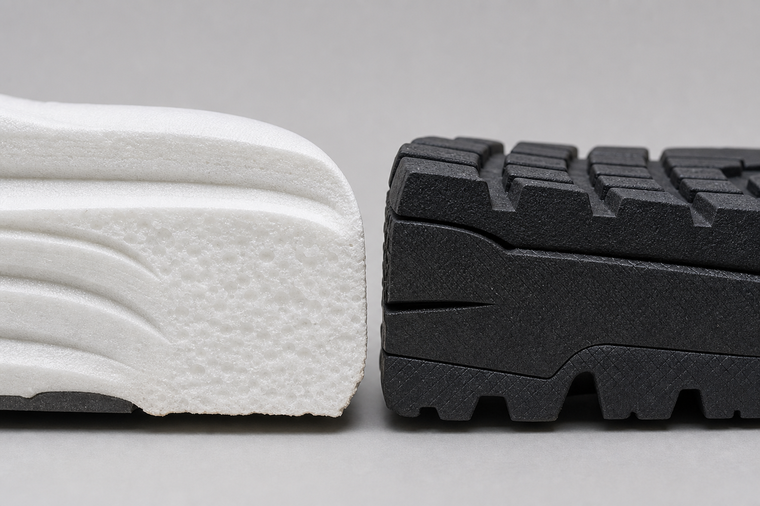 EVA Midsole vs Rubber Outsole